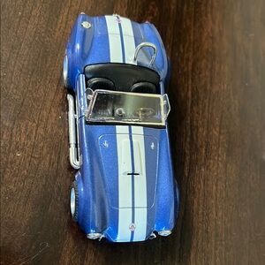 Kinsmart Model Toy Car 1965 Shelby Cobra 427 S/C Convertible 1/32 Scale Blue